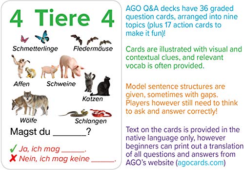 AGO Auf Deutsch - Card Game for Beginners Learning German! Practice German Conversation While Playing a Fun Card Game! - style: AGO Auf Deutsch 1