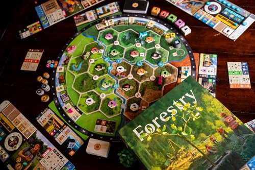Capstone Games Forestry Strategy Board Game for 1-4 Players Ages 14+ | 1-4 Players, 90 Min Playtime, 14+ Age, Strategy & Resource Management, Eco-friendly Forest Management