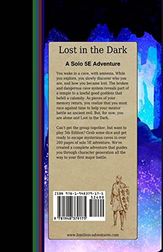 Lost in the Dark: A Solo 5th Edition Adventure that requires no DM! (Solo Dmless)