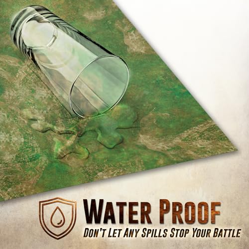 Melee Mats Wargaming Battle Mat, 48"x72" - Terrain for Warhammer 40K, Dungeons and Dragons, Tabletop RPG, Miniatures & Strategy Games - Durable Vinyl Map - color: Grasslands, size: 48"x72