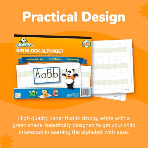 Channie's Big Block Alphabet Blank Worksheets Pre k-1st 80 pages Perfect for Teaching & Practicing Alphabets 8.5" x 11", After School & Homeschool Learning Supplies - style: Big Block Alphabet Blank Worksheets