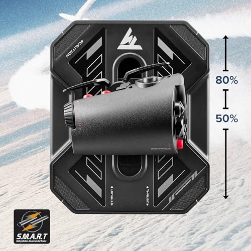 Thrustmaster Sol-R6 Space Flight Throttle, S.M.A.R.T Slide Rails - PC | 14 assignable actions, 3.1-in travel, 4 detent positions, built-in 15-degree rudder, auto re-centering, smooth glide - style: Sol-R6 Throttle