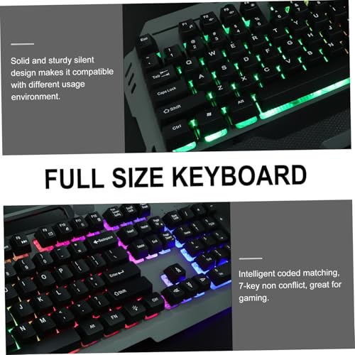 Silent Design Wired Backlit Keyboard for Computer Non Conflict Full Keyboard for Gaming