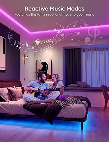 MIHEAL Led Strip Lights Kit 65.6ft 5050 SMD RGB Flexible LED Tape Lights with UL Power Supply IR Remote Controller for Under Cabinet Lighting Bedroom, Living Room - color: White