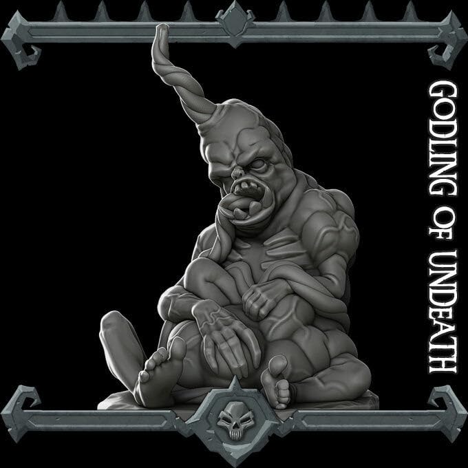 Generic Abhoron, The Stillborn God | Atropal | Godling of Undeath | Miniature for Tabletop Games Like D&D and War Gaming Large, Gray, 02G023-2 - size: Large