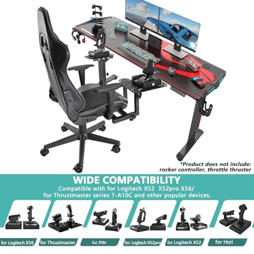Dardoo Flight Simulator Cockpit with Gray Seats, fit for Thrustmaster HOTAS Warthog/G Saitek/Airbus Stick and Throttle/A10C Rocker, Multi-Scene Applications, ExcludingThrottle, Joystick and Pedal