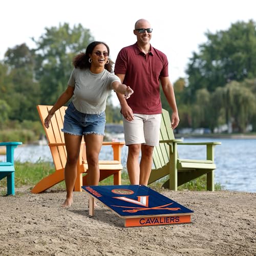 YouTheFan NCAA 2’ x 3’ Wood Cornhole Game with Logo Bags - color: Virginia Cavaliers