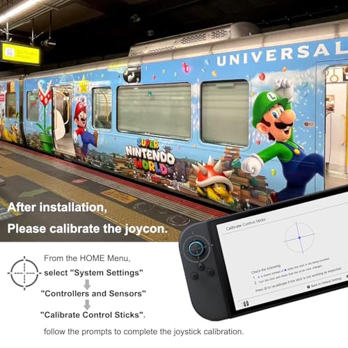 Joystick Replacement Kit Compatible with Nintendo Switch 2 Joycon Controller (2025), Drift Joystick Fixing Repair Tool Contains 2 Anti-Drift Analog Left and Right Thumbstick, Screwdriver Pry Tools Tweezers, Dust Sticker Cleaning Cloth and Brush, 4 Thumb S