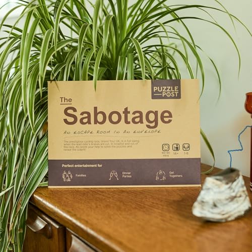 Unique Escape Room in an Envelope | Great for Groups - Families & Friends | Perfect for Games Night | Escape Room in A Box | Puzzle Mystery Game - The Sabotage - style: The Sabotage