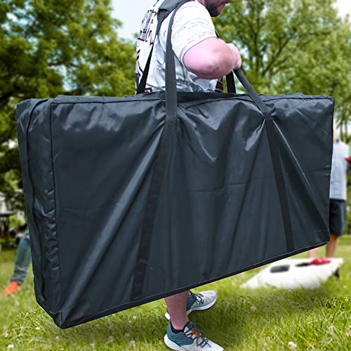 Titan Bags Heavy Duty Black Cornhole Carrying Case & Board Storage Bag | Durable Weatherproof Cover Fits Two 2x4 Regulation Boards w/ Zipper Closure & 2" Nylon Straps - Outdoor Tossing Accessories