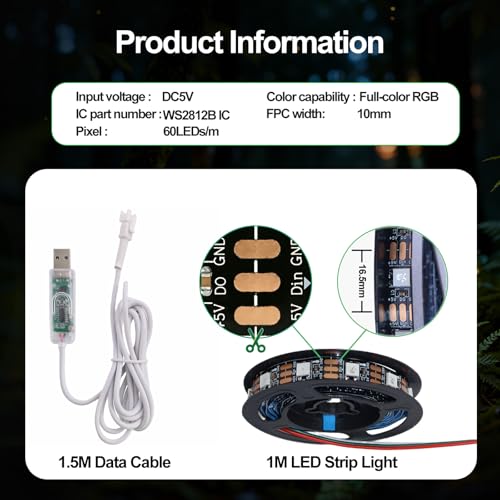 3Pack Strobe LED Lamp Kit 001 for Bambu Lab, Iridescent RGB Smart 3D Print LED Strip Light Kit, Bundle-ZH037 1M/3.28FT 3D Printing Lamp Accessories, 60 LEDs Models Lamp DIY, 16 Milllion Colors - style: 3Pack