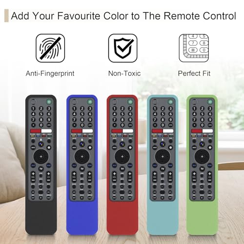 Protective Silicone Case for Sony RMF-TX600U RMF-TX500U Remote Control | Remote Cover for Sony MF-TX500E RMF-TX600E Smart TV Remote Sleeve Skin Waterproof, Anti-slip (Red) - color: Red