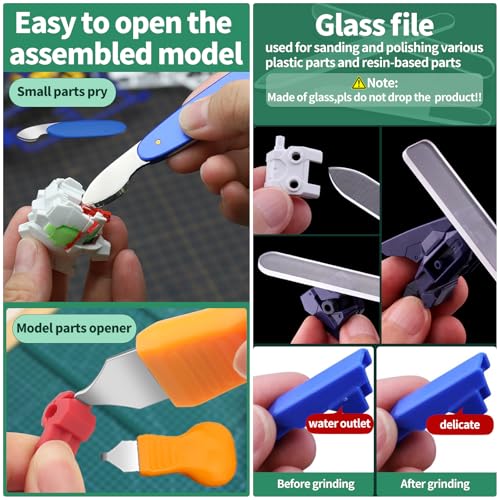 108Pcs Modeler Basic Tools Craft Set, Hobby Modeling Tools for Gundam Model Car Airplane Repairing & Fixing