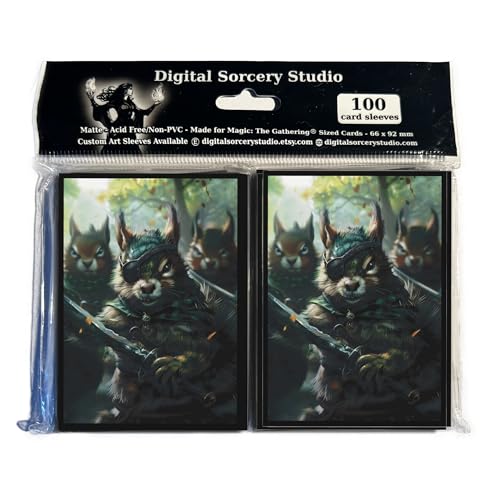 Squirrel General Card Game Sleeves - 100 Pack - Compatible with MTG and Other TCGs - Perfect for MTG Chatterfang Decks and Hazel of The Rootbloom Decks - color: Squirrel General