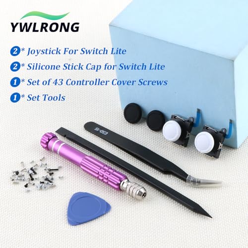2 Pack Joystick for Nintendo Switch Lite 3D Analog Joysticks Controller Thumbstick Switch Lite Stick Repair Kit Replacement(with Screws)