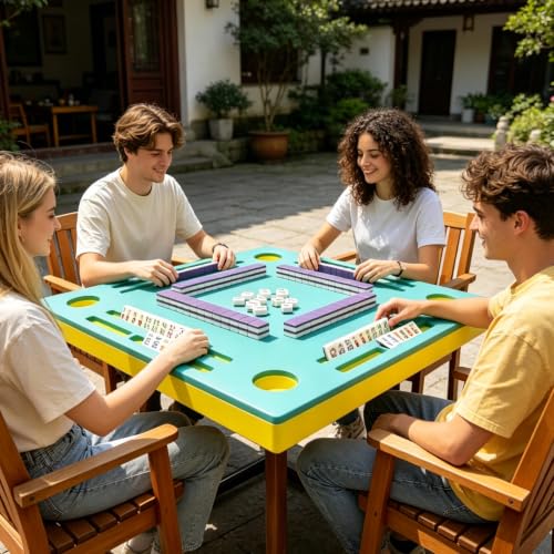 Floating Mahjong Tile Set for Pool - 160 American Waterproof Mahjong, Fade-Resistant American Mahjong Tiles for Outdoor & Beach Game, Lightweight Buoyant Summer Fun, Rose Red - color: Rose Red