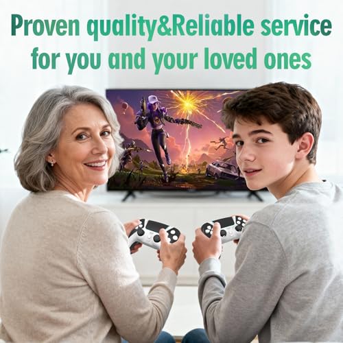 Upgrade for PS4 Controller, Wireless Control for PlayStation 4 Slim Pro PC Steam with 1200mAh, Remote with Dual Vibration Motion Sensor Map Button Turbo Shock ALPS Joystick