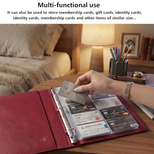 Business Card Holder Sleeves (100 Pack for 2000 Cards) for 3 Ring Binder | Heavyweight Plastic Sheet Protect, Each Sleeve Holds 2x3.5 Namecards, 3-Hole Punched - size: 2.2x3.7inch-10pocket, style: 100 pack