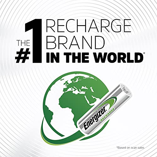 Energizer Power Plus Rechargeable AA Batteries (4 Pack), Double A Batteries - size: 4 Count (Pack of 1), style: AA