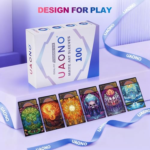UAONO MTG Card Sleeves 100ct - Island - Art Card Sleeves Deck Protector, Clear Front & Matte Textured Back, Sleeves for Magic The Gathering, Basic Lands Series - color: Island