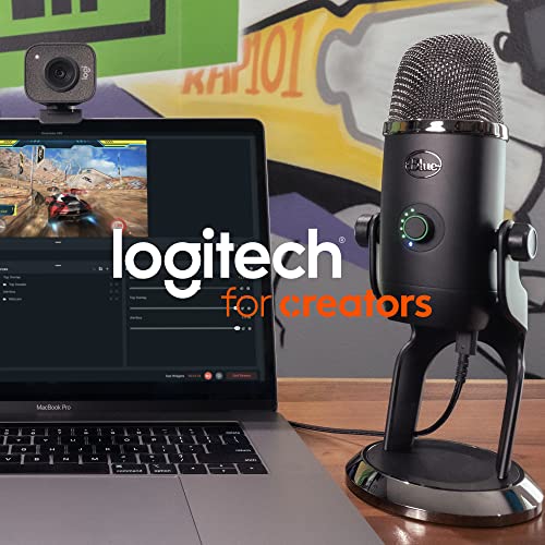 Logitech Creators Blue Yeti USB Microphone for PC, Mac, Gaming, Recording, Streaming, Podcasting, Studio and Computer Condenser Mic with Blue VO!CE effects, 4 Pickup Patterns, Plug and Play - Blackout | Blue Vo!ce Effects, 4 Pickup Patterns, Plug and Play