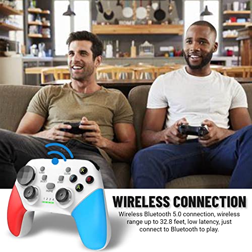 arVin Game Controller for iPhone/iOS/Android/PC/Steam Deck with Phone Holder, Turbo, Wireless Gamepad Joystick for iPhone 15/14/13/iPad/MacBook/Samsung Galaxy/Tablet, Call of Duty, Apex -Direct Play - color: White