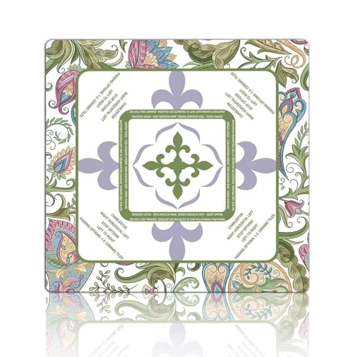 Mhajong Mat for Table 31.5x31.5 Inch, No-Crease, Anti-Slip, Noise-Reducing American Mahjong Mat, Neoprene Mahjong Table Mat for Poker, Card, Board (Green) - color: Green