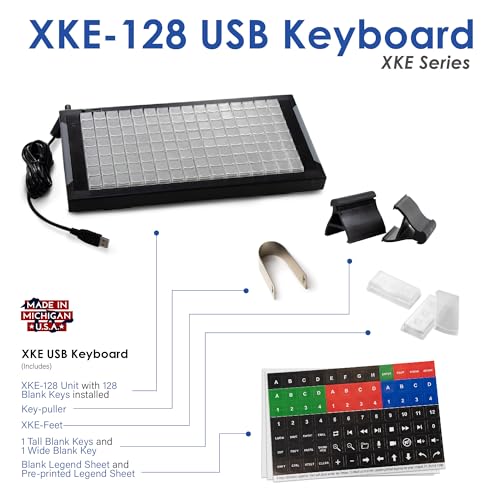 X-keys Programmable Keypads and Keyboards (128 Keys, XKE-128) Made in USA - style: 128 Key