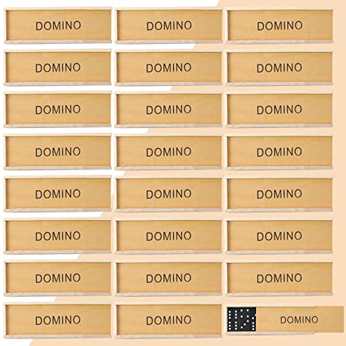 Hungdao 80 Pack Mini Dominos Set for Kids Adults Bulk Double 6 Dominoes 28 Tiles Wooden Traditional Board Games Double Six Standard Dominoes Party Favors Gifts Travel Family Games Toys with Wood Case