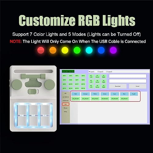 6 Key 2 Knob Macro Keyboard - Programmable Wired/Bluetooth /2.4G Receiver One Handed Gaming Keyboard With Software Macro Keys, Hot-Swap Switch RGB For Photoshop, Gaming
