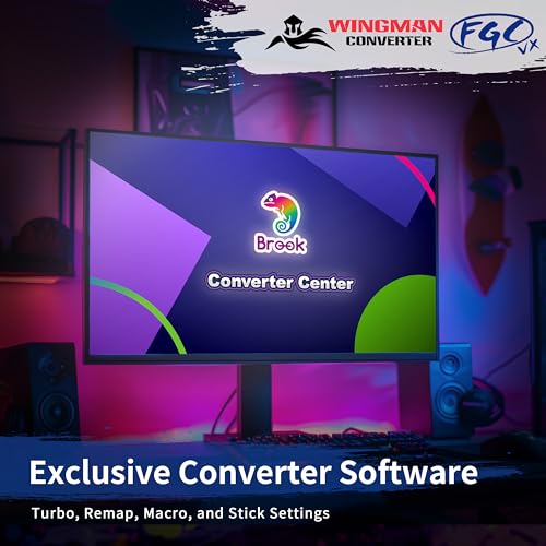 Brook Wingman FGC VX Arcade Controller Converter for PS5/PS4/PC – Supports 150+ Wired Controllers, Low-Latency Adapter for Arcade Sticks & Fightpads, Compatible with All PS5/PS4 Games