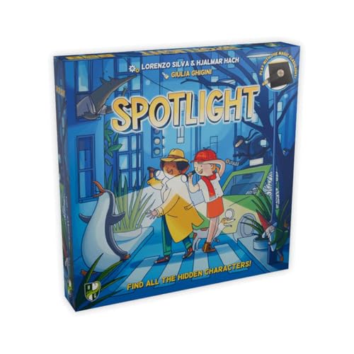 Spotlight - Family Board Game, Find Hidden Pictures with Your Magic Flashlight, Co-Op & Competitive, Ages 6+, 1-5 Players, 15 Min