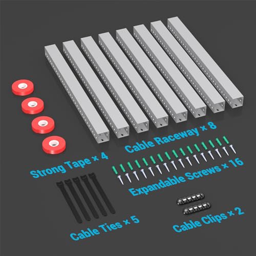 Open Slot Wire Duct Kit, 125.6"(8 x 15.7) Server Rack Cable Management, Cable Management Raceway for Hide Network HDMI VGA Cable, Wiring Raceway Cable Duct, Desk Wire Channel, 8 Pack, Grey - size: Grey-8