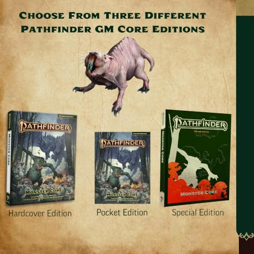 Pathfinder Monster Core Pocket Edition - Tabletop RPG Rulebook | 6.7" x 8.4" Softcover | Over 400 Creatures | Second Edition Remaster | Ages 16+ | 376 Pages