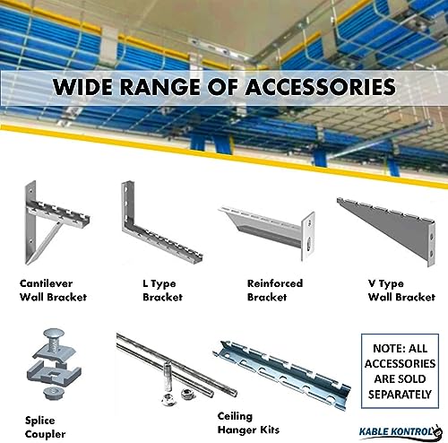 Kable Kontrol Cable Tray- 5 Feet Long - 6" Width, 4” Depth – Wire Mesh Tray Cable Management Rack Cords Organizer Cable Basket, Zinc Plated Steel NEC Approved for Network, Fiber Optic, Cabling - size: Cable Tray 6" W x 4" H x 5 Ft L