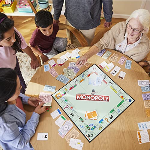 Monopoly Game, Family Board Games for 2 to 6 Players & Kids Ages 8 and Up, Includes 8 Tokens (Token Vote Edition) - size: 10.51 inches x 15.75 inches x 0.1 inches