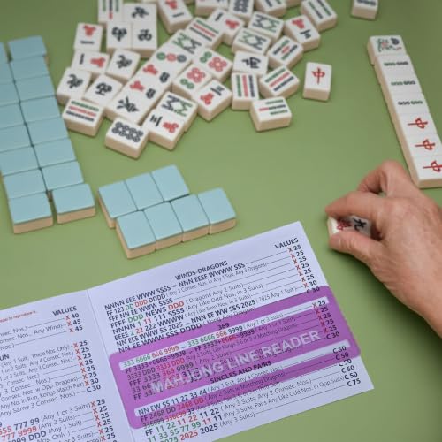 4Pcs Mahjong Card Line Reader, Upgrade Pink Mah Jongg Line Finder | Mahjong Line Finder for Strategy Tool for Beginners, for Travel, Parties, Competitions, Game Nights - color: Pink Upgrade