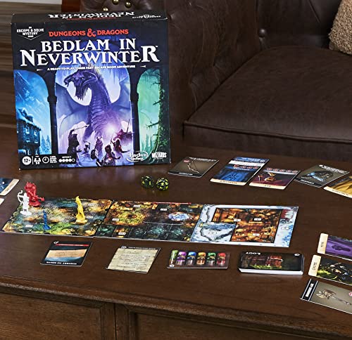 Hasbro Gaming Dungeons & Dragons: Bedlam in Neverwinter Board Game, Escape Room, Cooperative Strategy Games for Ages 12+, 2-6 Players, 3 Acts Approx. 90 Mins Each (Amazon Exclusive)