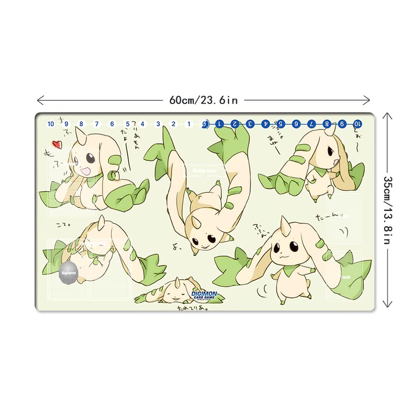 New DTCG Duel Playmat Digimon Board Terriermon Anime Trading Card Game Mat Desk Pad + Free Bag (ZD002-686-SM)