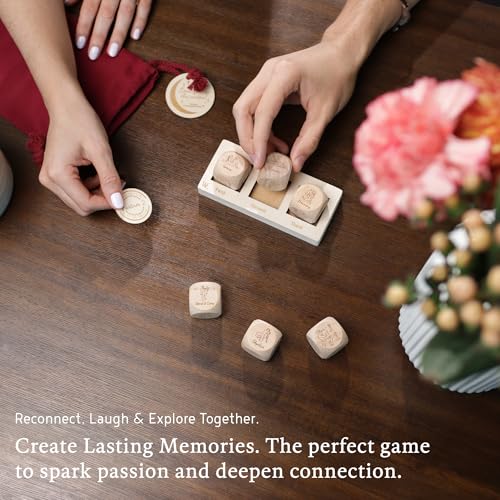 Date Night Dice Sex Game Love Set - 6 Sex Positions Dice, Decision Coin, Board & Carry Bag - Adult Sex Toys & Games for Couples, Bachelorette Party Favors, Bridal Shower Gifts Couples Gift for Him Her - style: Love Set