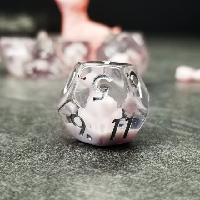 Sage's Portal Animal Familiars Resin DND Dice Set Polyhedral Dice Set for Dungeons and Dragons RPG Pathfinder Tabletop TTRPG (Llama) - color: Baby Llama, style: Dice Set Only