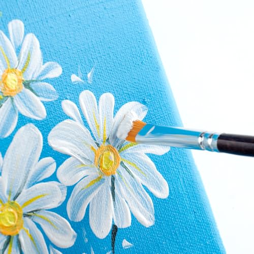 Transon 7pcs Artist Filbert Paintbrush Set for Acrylic Watercolor Gouache Oil and Body Painting - style: Filbert