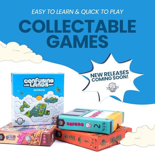 Confusing Lands | Whimsical Themed Travel Size Board Game You Can Play Anywhere | Strategic Card Placement Game | Solo Board Game | 1 - 2 Players, Ages 12+ | Easy to Learn and Play | Tiny Game Series
