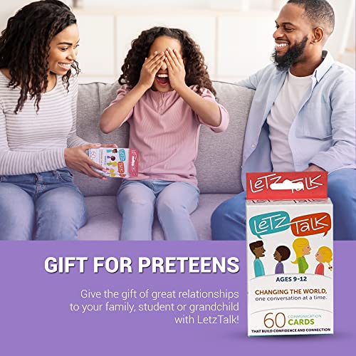Conversation Cards for Kids Age 9-12 - Communication Cards to Build Confidence & Emotional Intelligence, Family Conversations Game for Kids and Adults - Therapy Tool - Stocking Stuffer - color: Ages 9-12