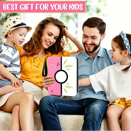 Collectible Trading Card Albums, 400 Card Holders with 50 Removable Sleeves, Portable 4 Pockets Collectible Trading Card Binder, PU Card Collection Binder for MTG, TCG, Sport Card, Game Cards - color: PETAL PINK