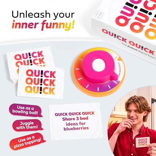 Quick Quick Quick By Relatable, Unleash Your Inner Funny with The Ultimate Party Games for Friends and Family Game Night, Perfect Adult Games & Kids Games, The Fastest Way to Have Fun, Ages 8 to 108
