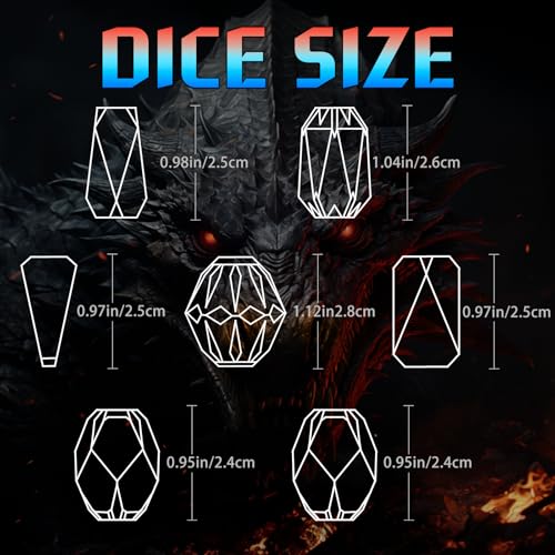 FONVGOGO Metal Dice Set D and D for Dungeons and Dragon, Metal Polyhedral DND Dice with Cardboard Box Unique Cool RPG Dice for Role Playing Tabletop Games Gifts (Brown Blue) - color: S Brown Blue