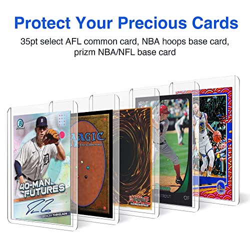 35pt Top Loaders for Cards, 3x4 Regular Holder with Protective Film, Toploader Card Protectors Hard Plastic, 25-Count - size: 3x4 35PT Top Loaders