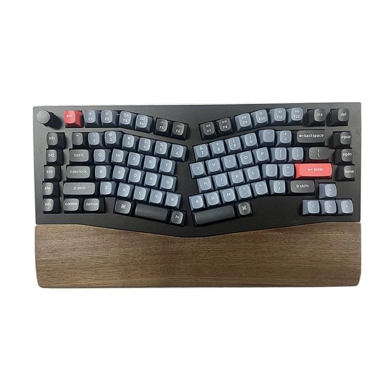 Ergonomic Wooden Wrist Rest Solid Wood Walnut for Keychron Q8 - color: Walnut Q8 Wrist Rest
