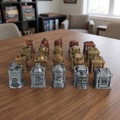 Fantasy Gifts Tabletop Gaming Accessories RPG Dice Display Dice Jail AF1226C | Brushed Brass Color Dice Prison, Premium Dungeon Master Gifts and Map Props Scenery for Wargame & Role Playing Layout - color: Af1226c Dice Jail Brassy
